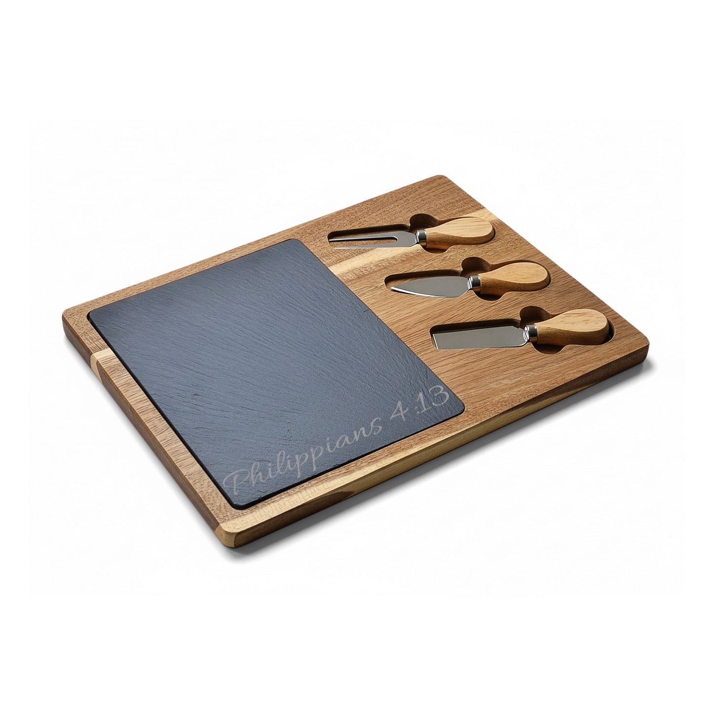 Philippians 4:13 Engraved Charcuterie Board — "I Can Do All Things Through Christ"