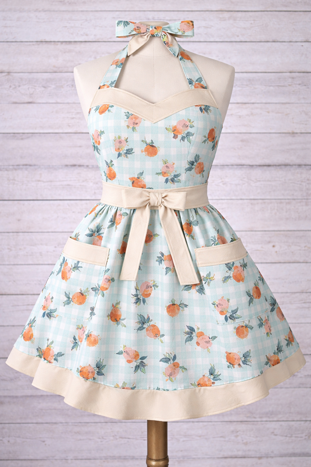 Vintage-Inspired Retro Apron – Handmade Collection Peachy Dreams