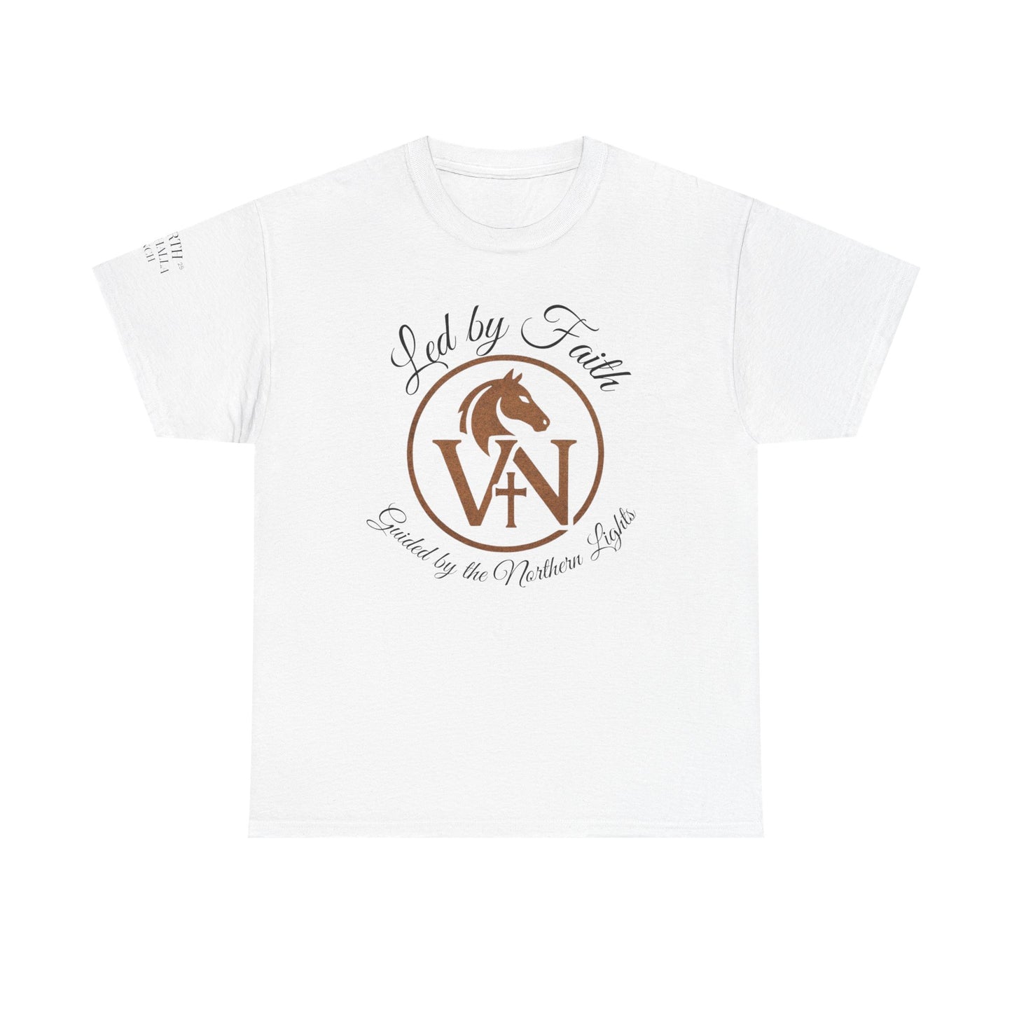 Led by Faith, Guided by the Northern Lights Crew Neck Tee