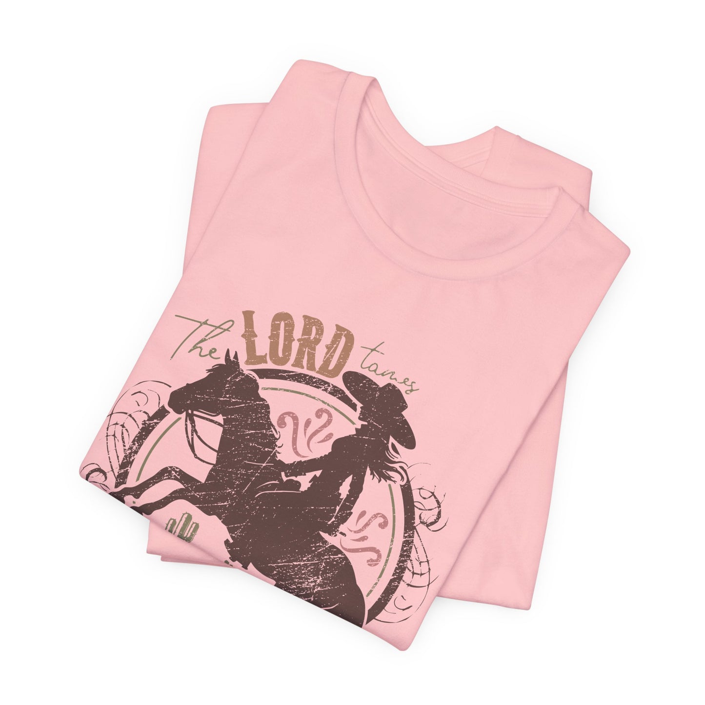 The Lord Tames Untamable Hearts Shirt | Faith Based Western Design | Christian Cowgirl Apparel | Rustic Faith Graphic Tee