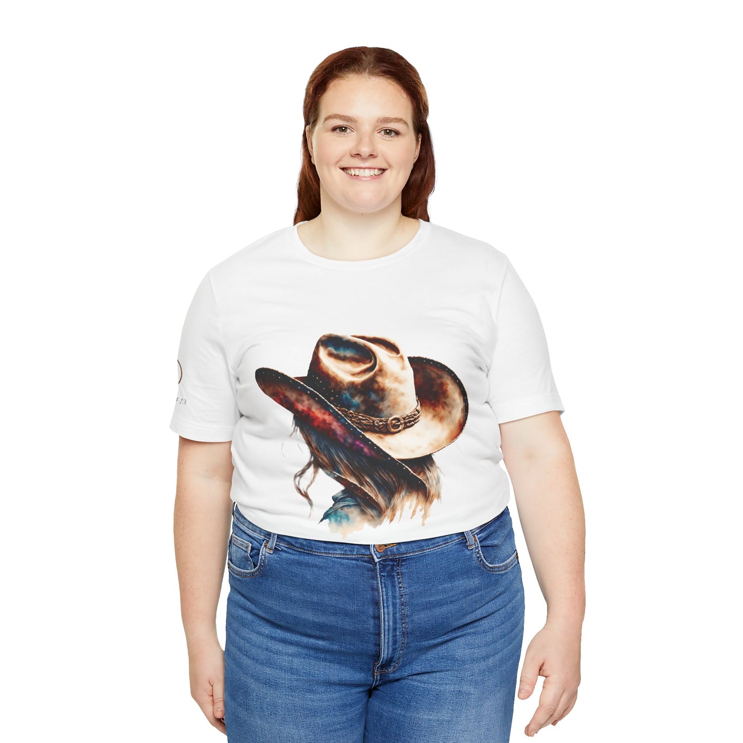Watercolor Cowgirl Hat Shirt | Western Woman Graphic Tee | Boho Cowgirl Apparel | Rustic Western Style Unisex Shirt