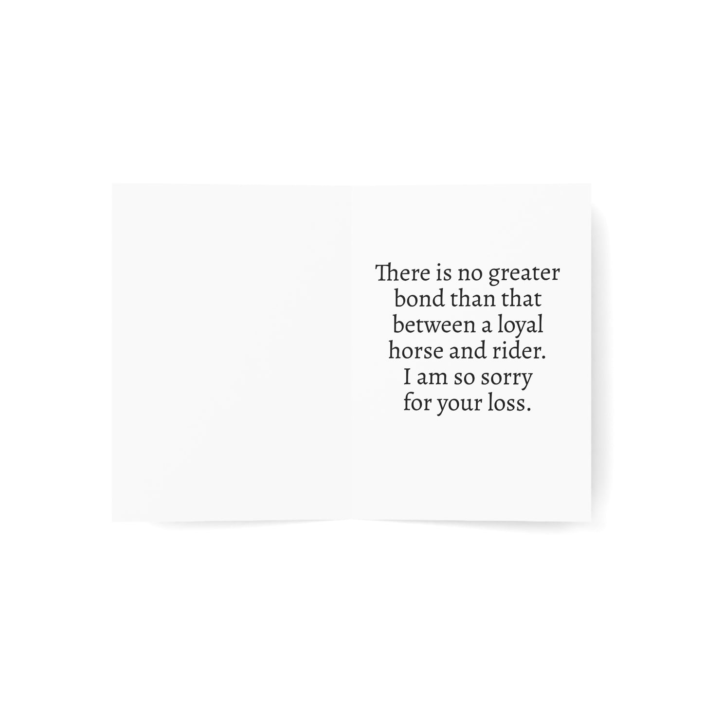 Sympathy Card – "With Deepest Sympathy" Horse Sunset Condolence Greeting Card
