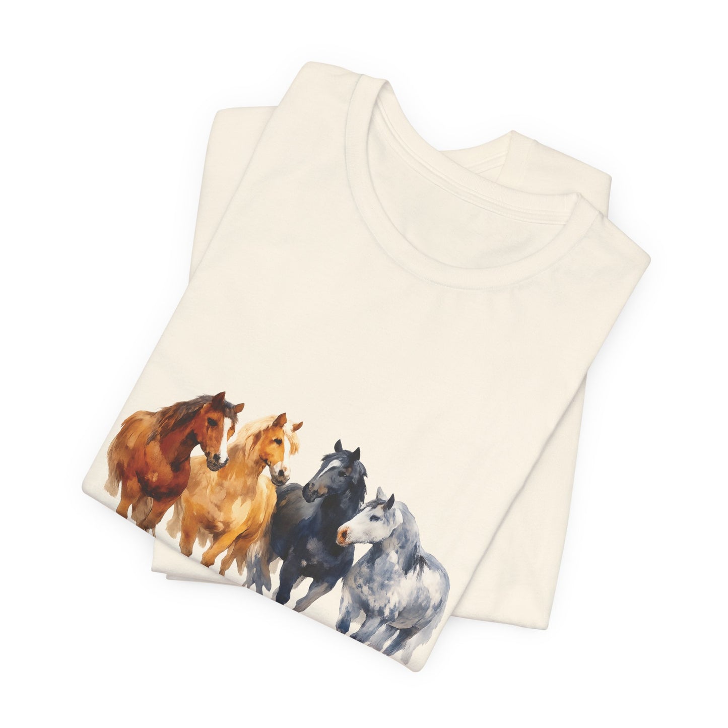 Horse Herd Watercolor Short Sleeve Tee