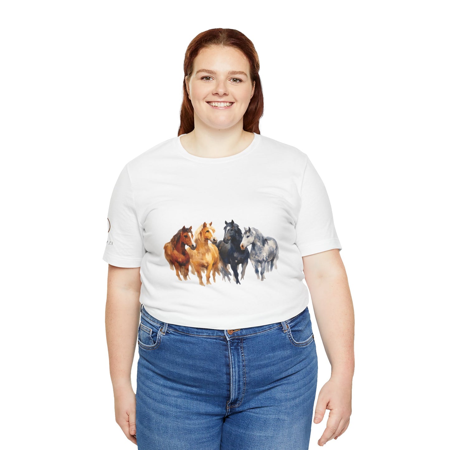 Horse Herd Watercolor Short Sleeve Tee
